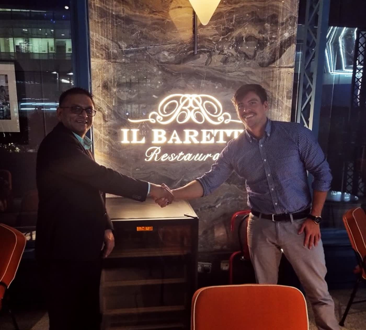 David Martins with the team at Il Baretto